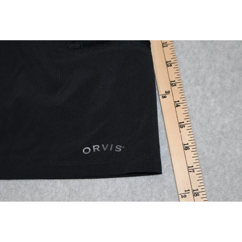 Orvis Lined Skort Skorts Shorts Women Large Black Athletic Outdoor Zipper Pocket